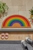 Multi Rainbow Cut-Out Doormat