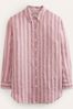 Boden Pink Relaxed Linen Shirt