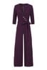 Hot Squash Purple Smart Scuba Jumpsuit With Buttons