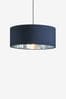 Navy Blue/Grey Drum Rico Drum Easy Fit Lamp Shade