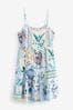 Blue Print Mini Tiered Cami Summer Dress, Regular