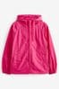 Pink Shower Resistant Lightweight Rain Jacket