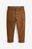 Ginger/Tan Brown Tapered Loose Fit Stretch Chino Trousers (3-17yrs), Tapered Loose Fit