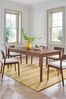 Jasper Conran London Brown Rectangular 6 to 8 Seater Belgrave Walnut Extending Dining Table