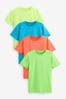 Multi Fluro Short Sleeves T-Shirts Essentials 4 Pack (3-16yrs)