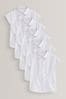 White 5 Pack Short Sleeve Fitted School Shirts (3-17yrs)