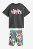 Anthrazit, Happy Character - Set mit Oversized-T-Shirt und Radlerhose (3-16yrs)