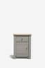 Dove Grey Malvern Paint Effect 2 Drawer Bedside Table, 2 Drawer