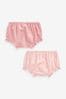 Pink Frill Baby Bloomers 2 Pack (0mths-2yrs)