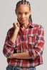 Superdry Organic Cotton Cropped Flannel Check Shirt