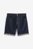 Indigo Blue Straight Stretch Denim Shorts