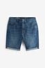 Mittelblau - Schmale Passform - Denim-Shorts in Slim Fit mit Stretch