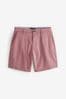 Pink Loose Stretch Chino Shorts