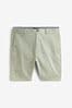 Light Green Skinny Stretch Chino Shorts