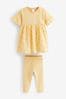 Yellow Relaxed Day Dress And Leggings Set (3mths-7yrs)