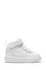Nike White Toddler Court Borough Mid Trainers