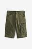 Khaki Green Premium Laundered 3/4 Cargo Shorts