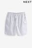 Natural Cotton Linen Drawstring Waist Shorts