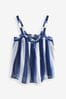 Blue/White Stripe Sleeveless Cami Top, Regular