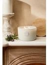 White Country Luxe Spa Retreat Lavender and Geranium 3 Wick Scented Candle, 3 Wick