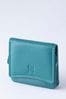 Lakeland Leather Teal Green Small Leather Flapover Purse