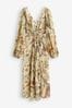 Gold Sparkle Jacquard Maxi Dress