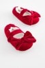 Red Bow Ballet Slippers