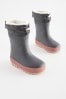 Charcoal Grey Thermal Thinsulate™ Lined Cuff Wellies