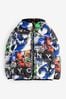 Graffiti Print Quilted Midweight Hooded Coat (3-17yrs)