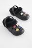 Black Badge Faux Fur Lined Faux Fur Lined Clog Slippers