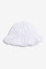 JoJo Maman Bébé White Broderie Anglaise Sun Hat