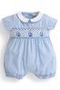 JoJo Maman Bébé Blue Nautical Smock Romper