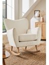 Casual Bouclé Oyster Wilson Rocking Chair, Regular