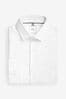 White Slim Fit Easy Care Textured Shirt, Slim Fit