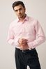 Pink Slim Fit Easy Care Double Cuff Shirt, Slim Fit