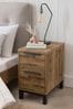 Dark Bronx Oak Effect 2 Drawer Slim Bedside Table, 2 Drawer Slim