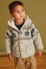 Natural Borg Lined Hooded Cardigan (3mths-7yrs)