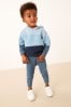 Blue Knitted Textured Hoodie and Joggers Set (3mths-7yrs)