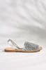 Silver Regular/Wide Fit Beach Sandals