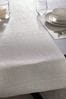 Silver Metallic PVC Wipeclean Kitchen Table Runner