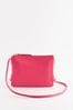 Raspberry Pink Small Leather Cross-Body Bag