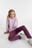 Berry Red Cosy Fleece Lined sweater Leggings (3-16yrs)