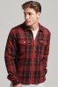 Superdry Wool Zip Borg Lined Check Overshirt