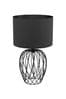 Eglo Black Nimlet Table Lamp Wire Base with Black Fabric Shade