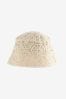 Neutral Crochet Bucket Hat (3-16yrs)