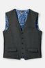 Joules Charcoal Grey Textured Suit Waistcoat