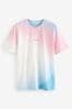 Pink/Blau - Batik-T-Shirt