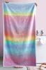 Rainbow Ombre Stripe 100% Cotton Towel