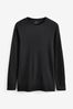 Black Single Thermal Long Sleeve Top, Single