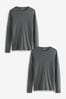 Grey 2 Pack Thermal Long Sleeve Top